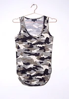 Women's Camo Side Ruched Tank