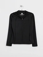 WOMEN'S ACTIVE ZIP FRONT HOODIE