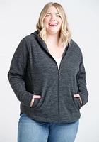 Women's Textured Polar Fleece Hoodie