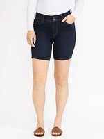 Women's Dark Rinse Washed Bermuda Short