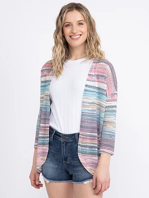 Women's Textured Stripe Cardigan