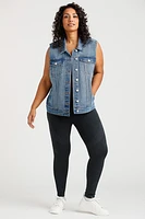 Women's Oversized Denim Vest