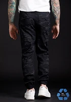 Men's Black Camo Twill Jogger