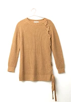 Women's Side Lace Up Sweater