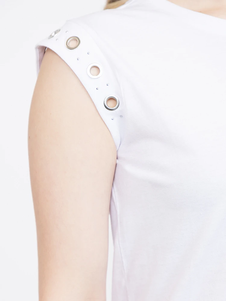 Women's Grommet Muscle Tee