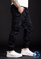 Men's Black Camo Twill Jogger