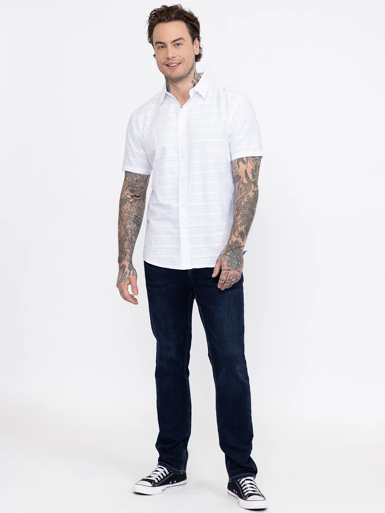 Men's Textured Stripe Shirt