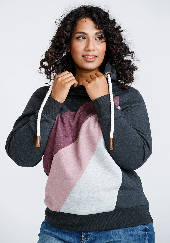 Women's Colour Block Popover Hoodie