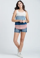 Women's Colour Block Sweater Tank