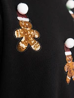 Women's Sequin Gingerbread Sweatshirt