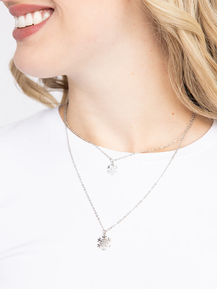 Women's Dainty Snowflake Necklaces