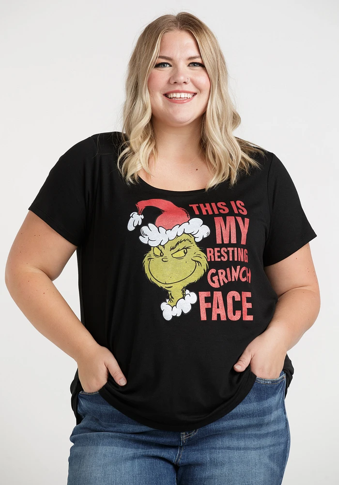 Women's Grinch Scoop Neck Tee