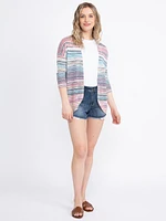 Women's Textured Stripe Cardigan