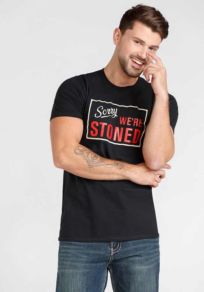 Men's Sorry We're Stoned Tee