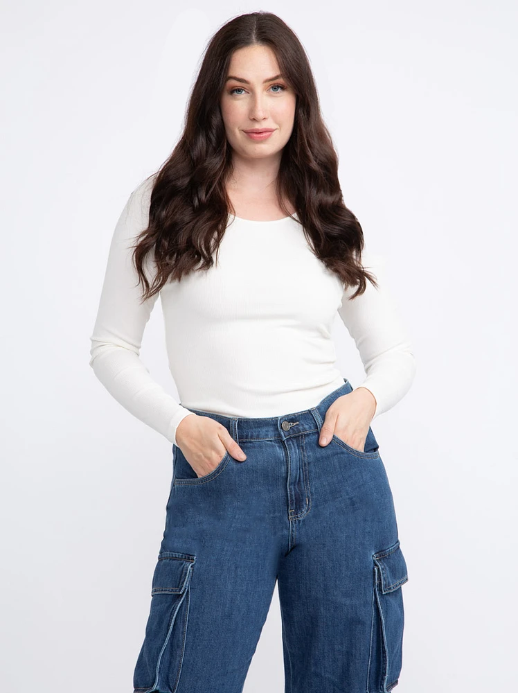 Women's Ribbed Long Sleeve Tee
