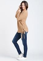 Women's Side Lace Up Sweater