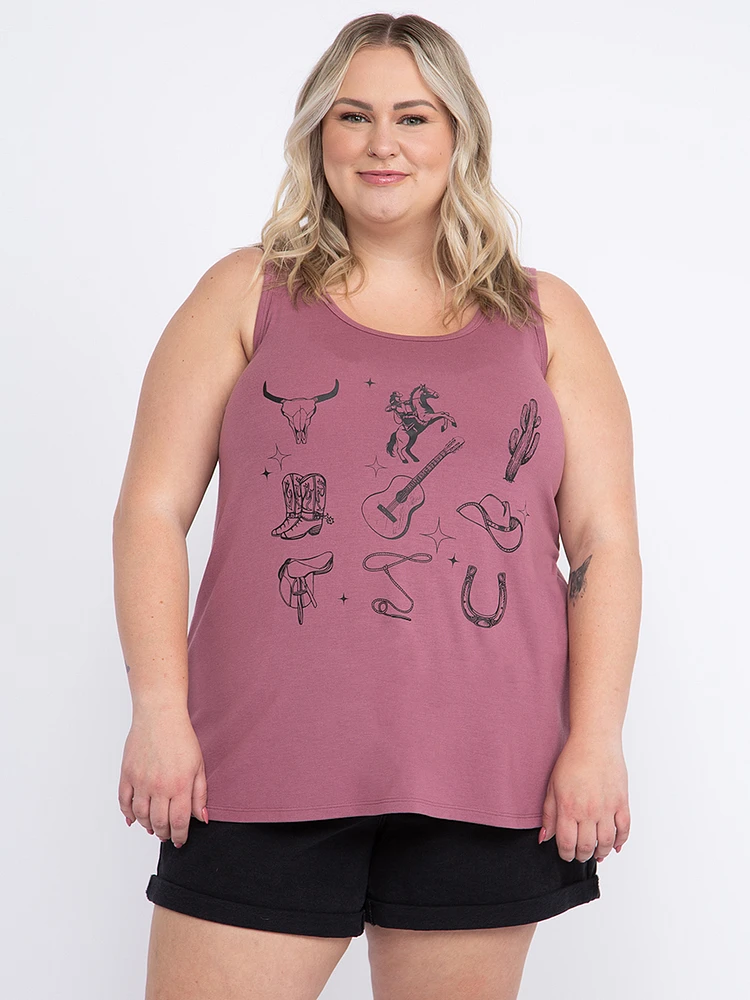 Women's Western Scoop Neck Tank