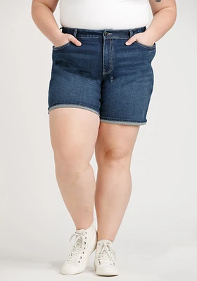 Women's Plus Cuffed Bermuda Jean Short