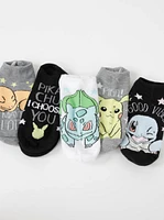 5 Pack Pokemon Stars No Show Socks