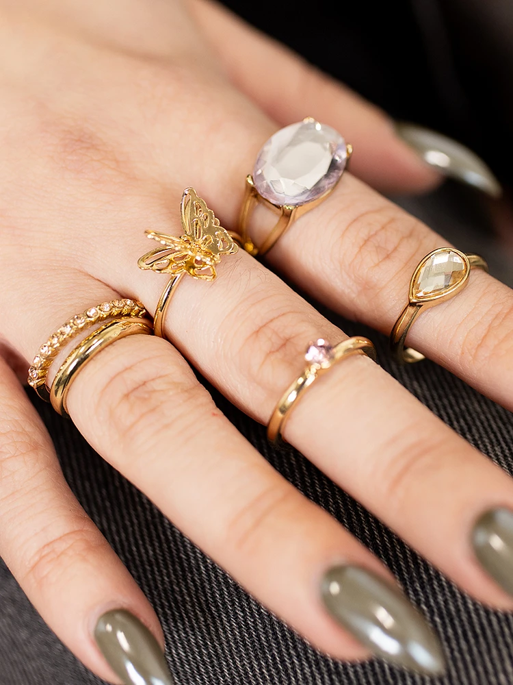 Women's Butterfly Ring Set