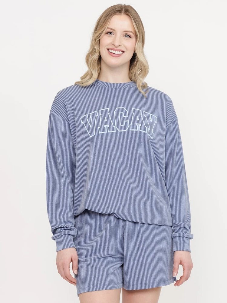 Women's Vacay Wavy Rib Top