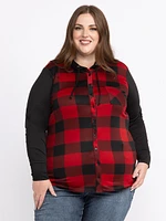 Women's Buffalo Hooded Plaid Shirt