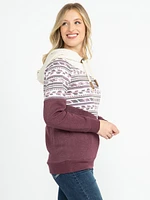 Women's Geo Colour Block Hoodie