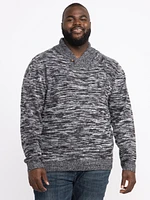 Men's Space Dye Shawl Sweater