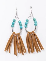 Women's Bead & Fringe Earrings