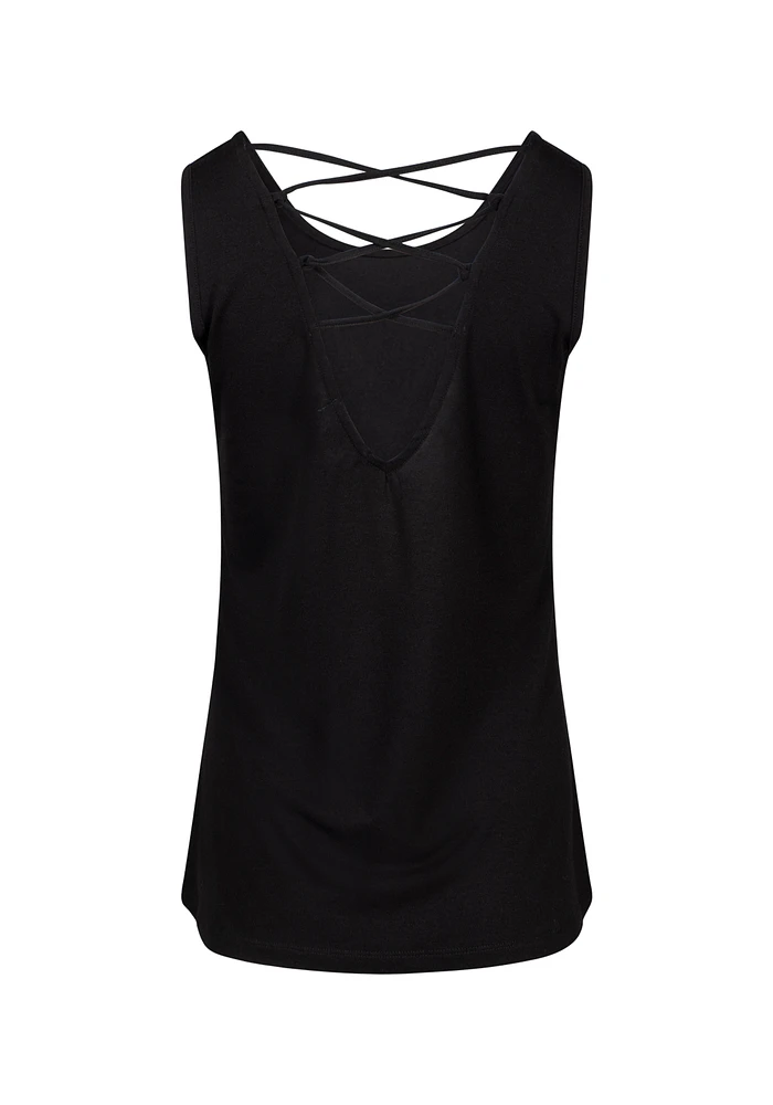 Women's Camping Hair Cage Back Tank