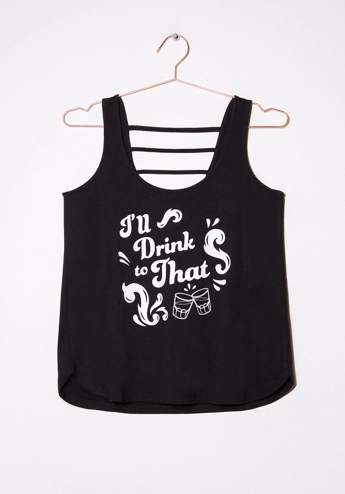 Women's Drink To That Ladderback Tank