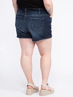 Women's Plus Rip & Repair Cuffed Shortie