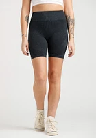 Women's Washed Rib Seamless Bike Short