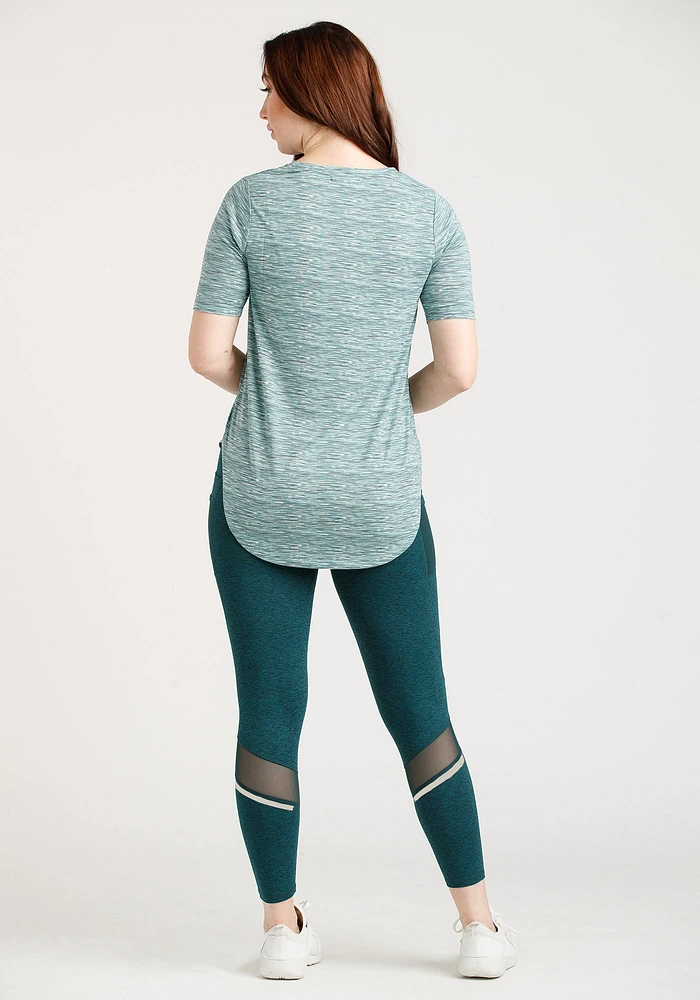 Women's Space Dye Print Active Tee