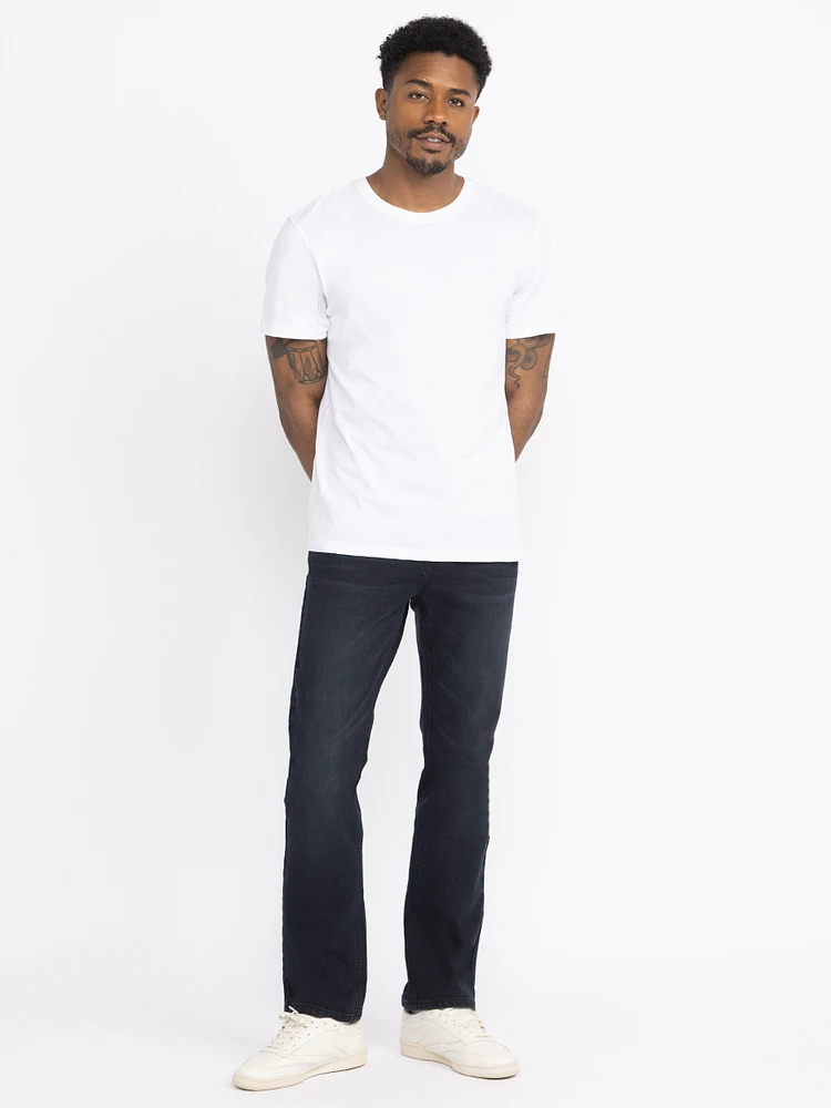 Men's Blue Black Slim Straight Jeans