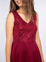 Women's Sequin Top Sleeveless Dress