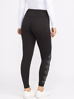 Women's Rhinestone Geo Legging