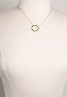 Women's Double Ring Gold Chain Necklace