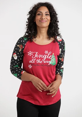 Women's Jingle Baseball Tee