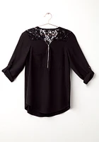 Women's Lace Insert Blouse