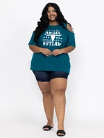 Women's Oversized Cold Shoulder Tee