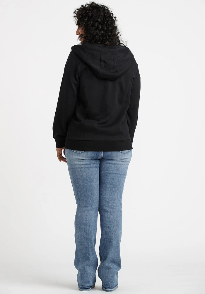 Women's Solid Zip Hoodie