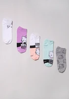 5Pk Hello Kitty Current Mood No Show Socks