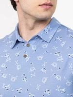 Men's Performance Printed Polo Tee