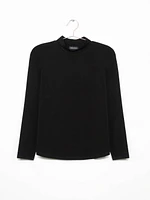 Women's Long Sleeve Mock Neck Tee