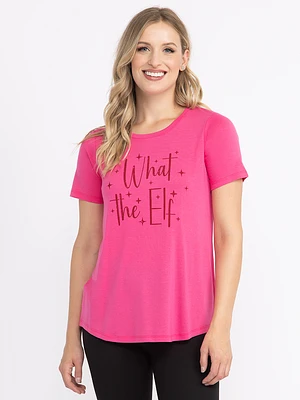 Women's What The Elf Crew Neck Tee