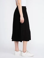 Women's Button Front Midi Skirt