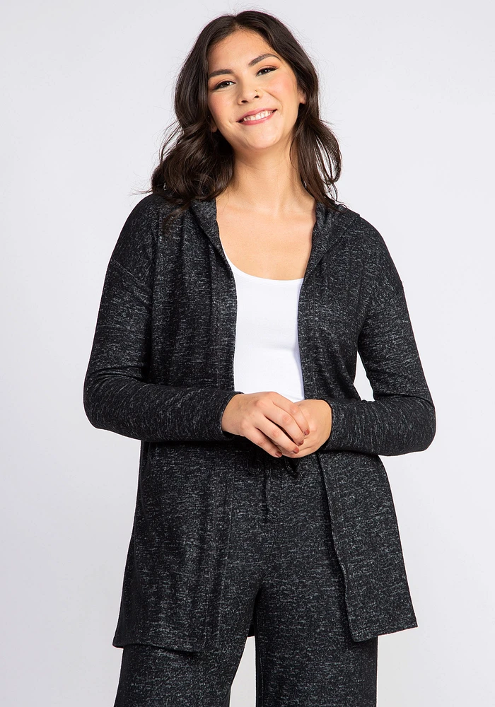 Women's Soft Knit Hooded Cardigan