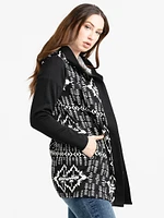 Women's Geo Print Hooded Wrap