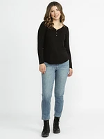 Women's Rib Long Sleeve Henley